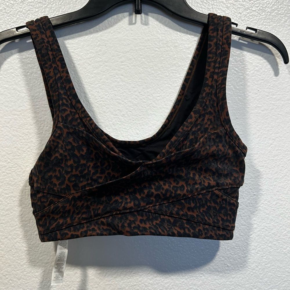 Varley Leopard Print Sports Bra